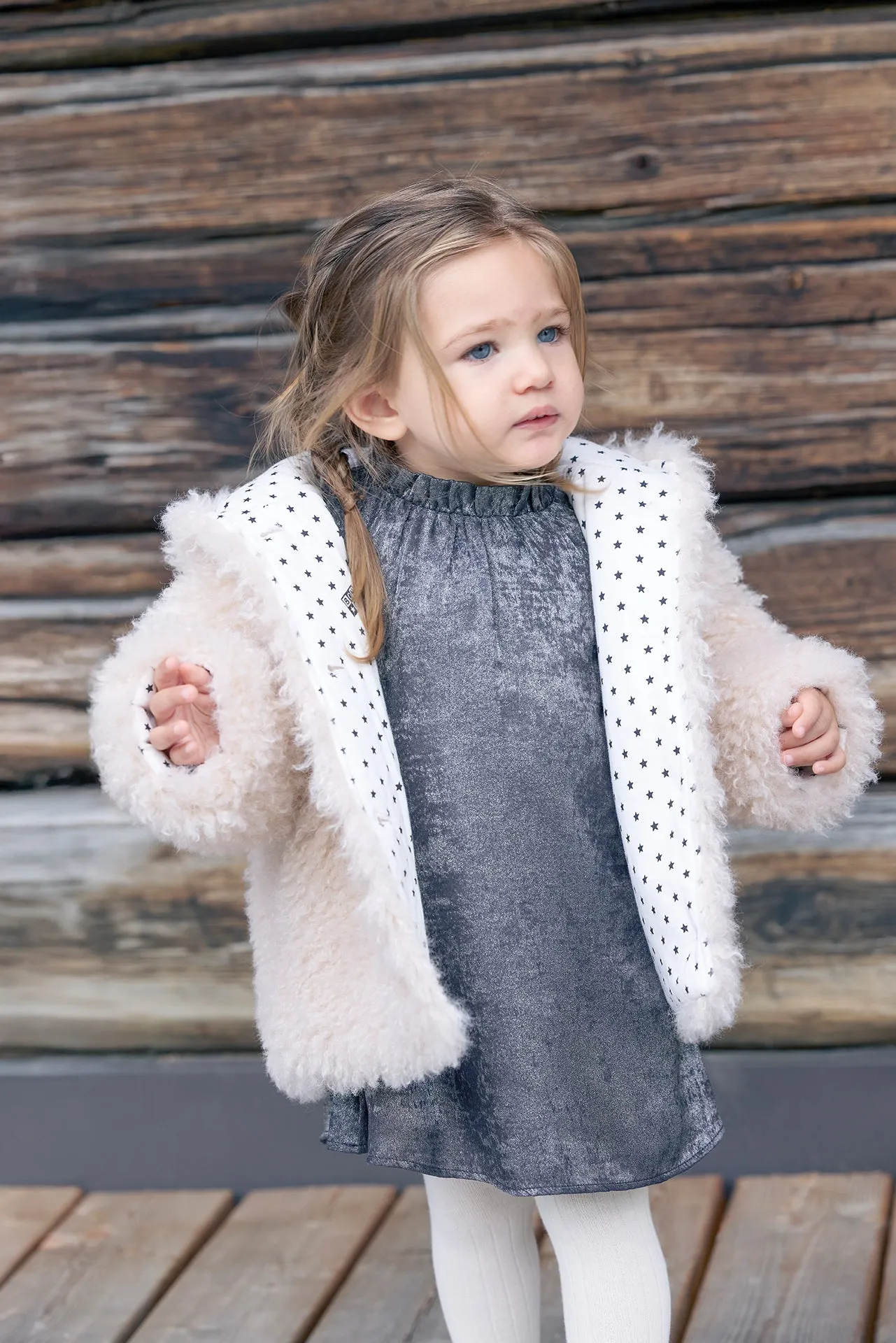 Bonton Mignon jakke mouton sherpa med hætte