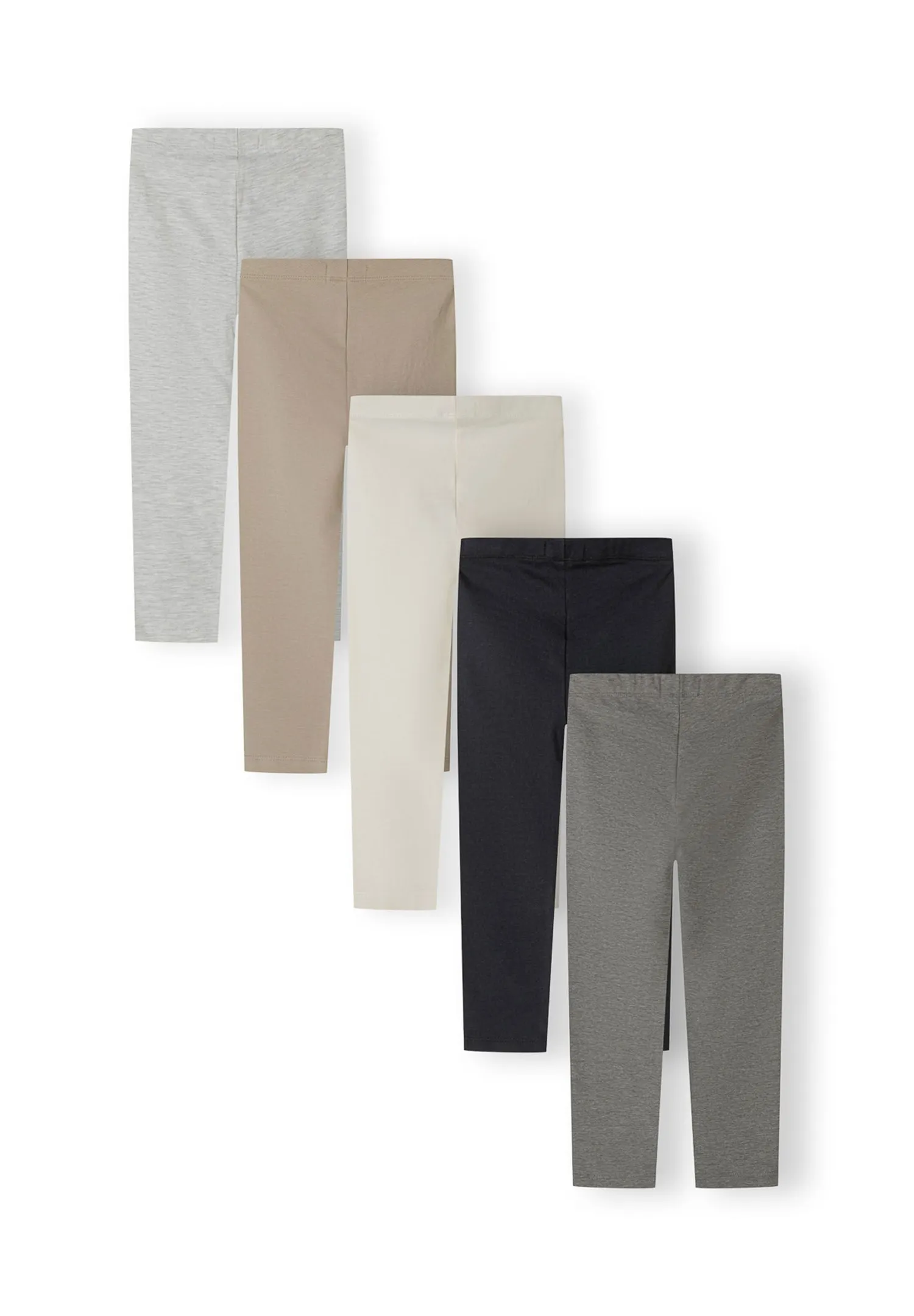 Minoti 44304 leggings natur 5-pak piger bomuld