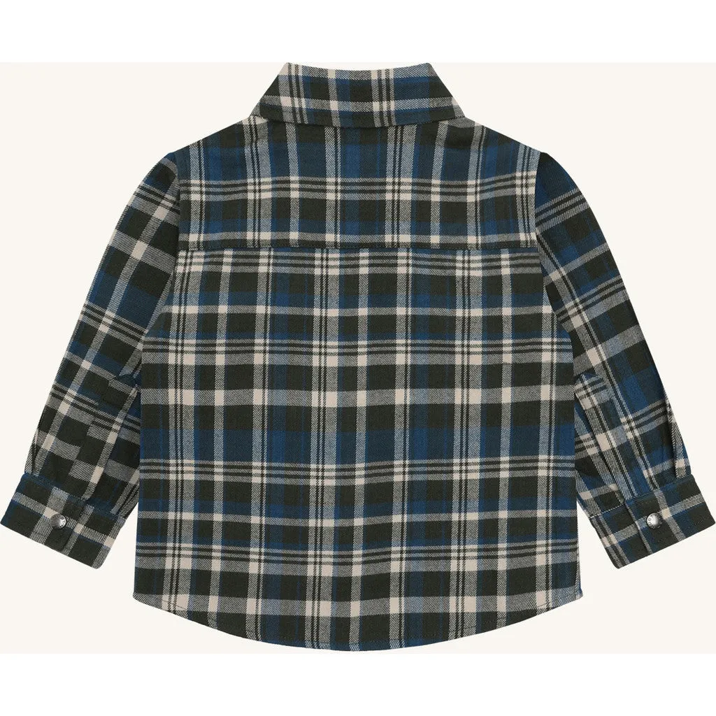 Hust & Claire Ravn Urban Check skjorte Deep Ivy bomuld
