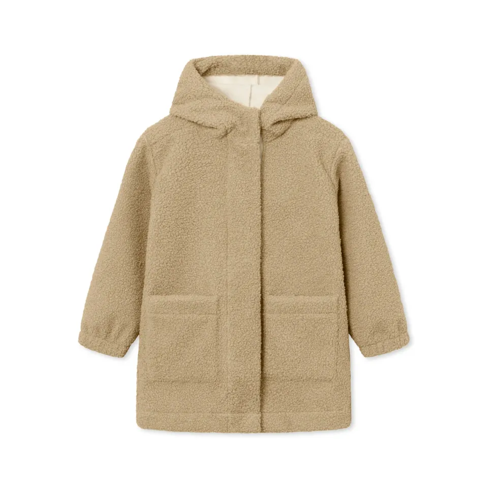 MINI A TURE MATCAYKAS sherpa jakke Travertine beige vandtæt