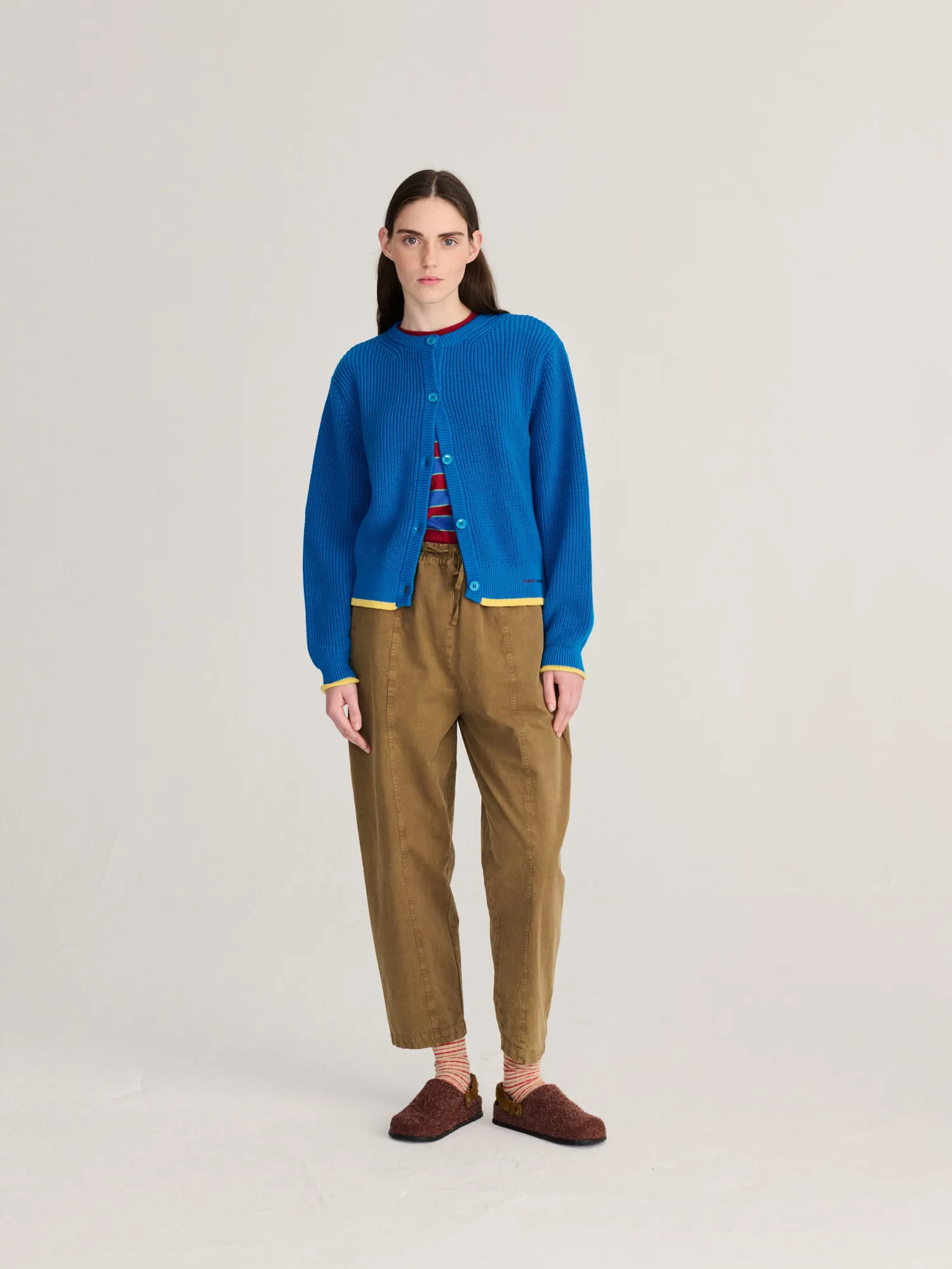 Bobo Choses Pearl strikket cardigan blå økologisk bomuld