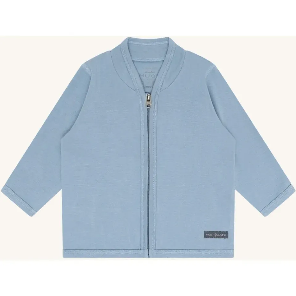 Hust & Claire Curd cardigan Light Blue bambus lynlås