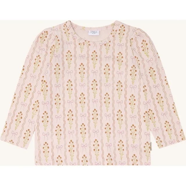Hust & Claire Alma Boquet bluse Hushed Pink langærmet