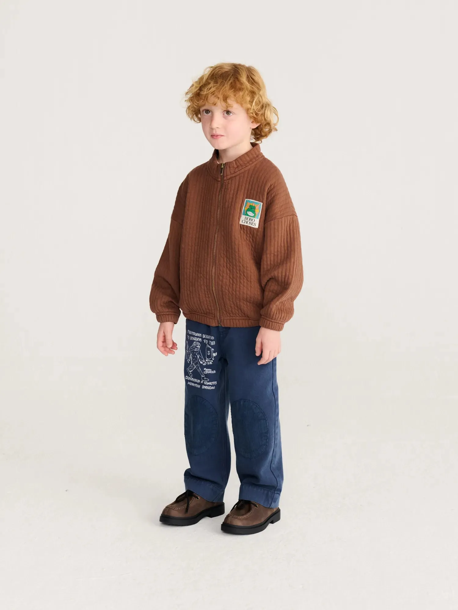 Bobo Choses Beast Tag sweatshirt brun 2-3 år quiltet