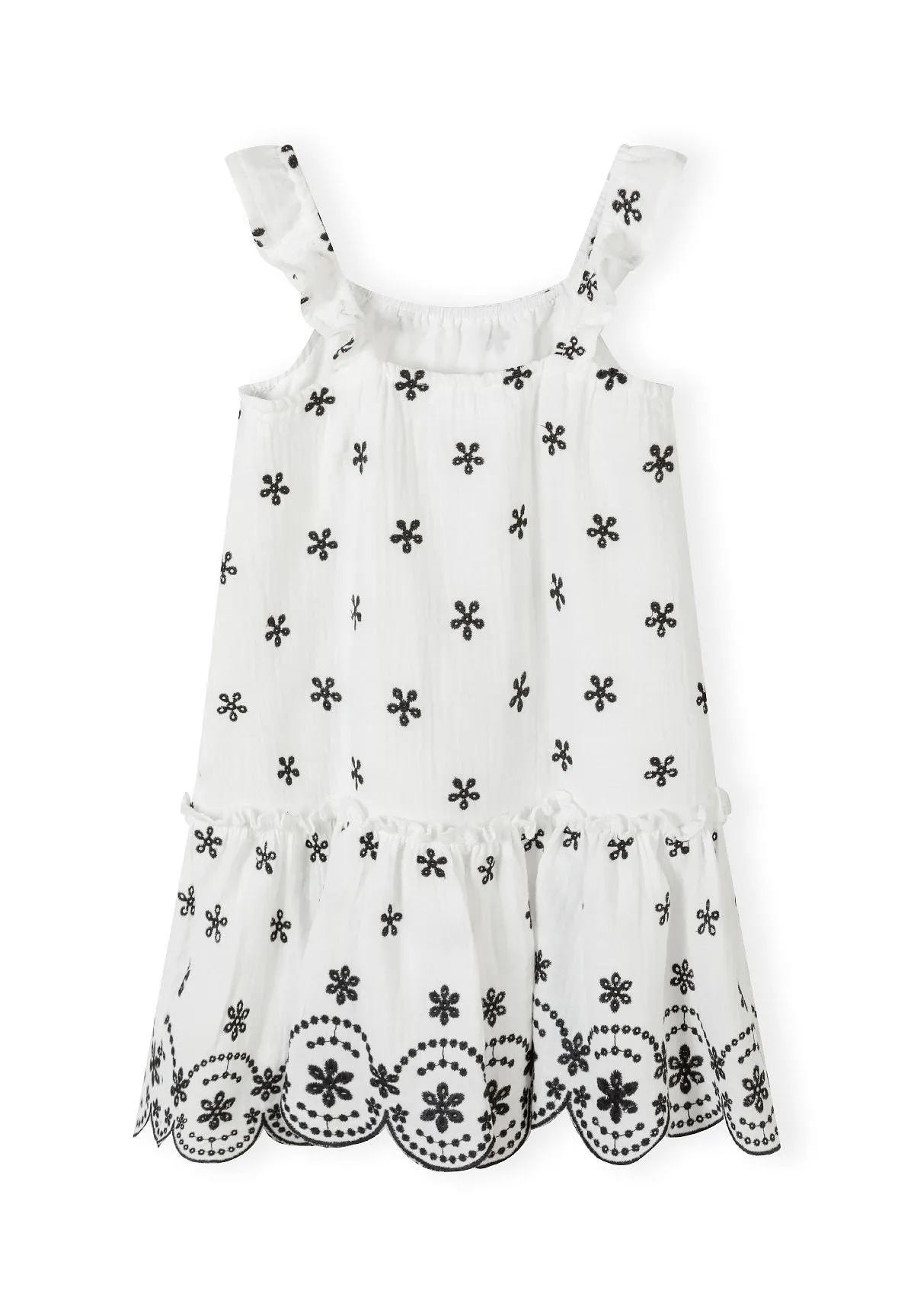 Minoti 42749 etagekjole creme broderet blomst