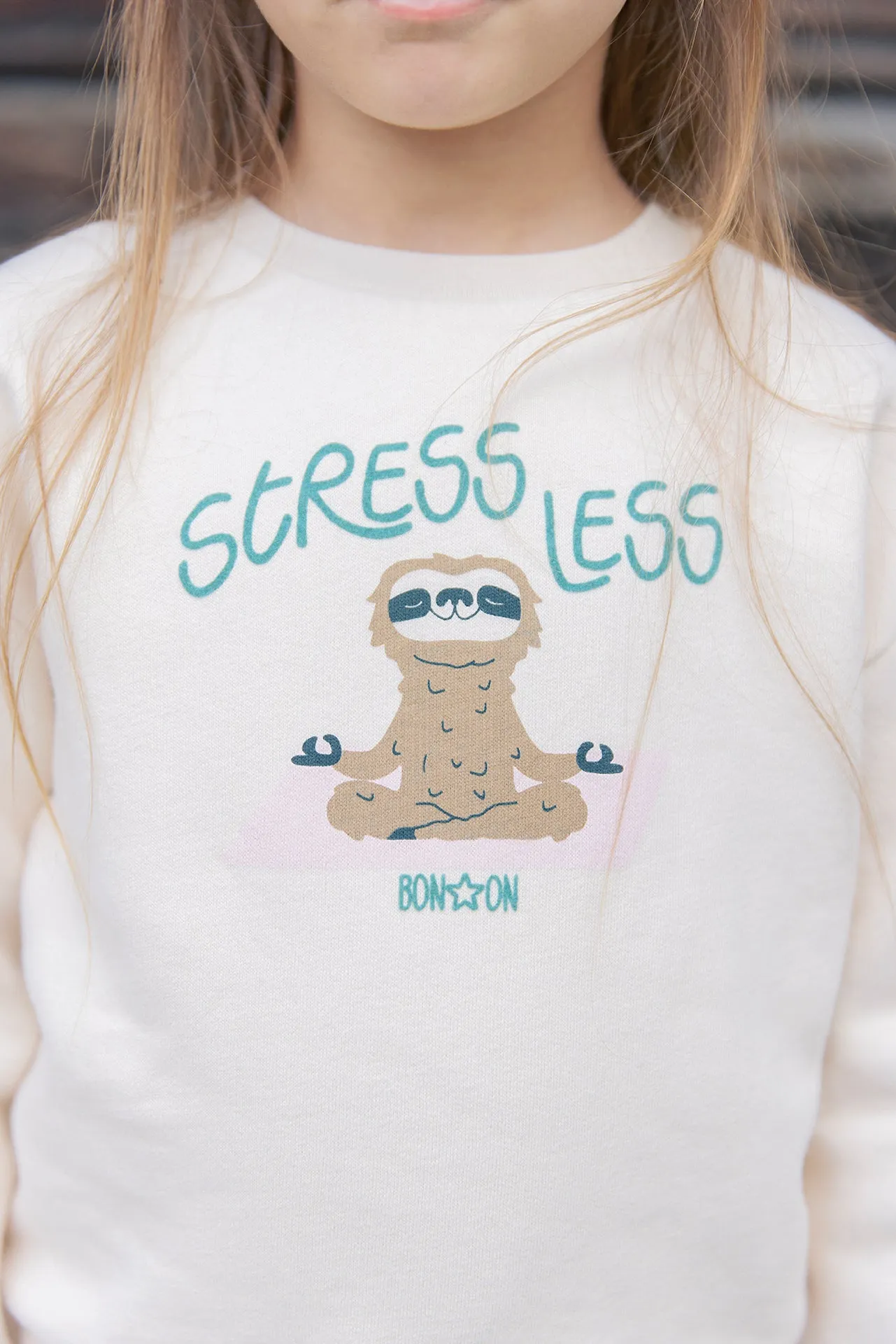 Bonton Lys Stress Less sweatshirt bomuld 2-14 år