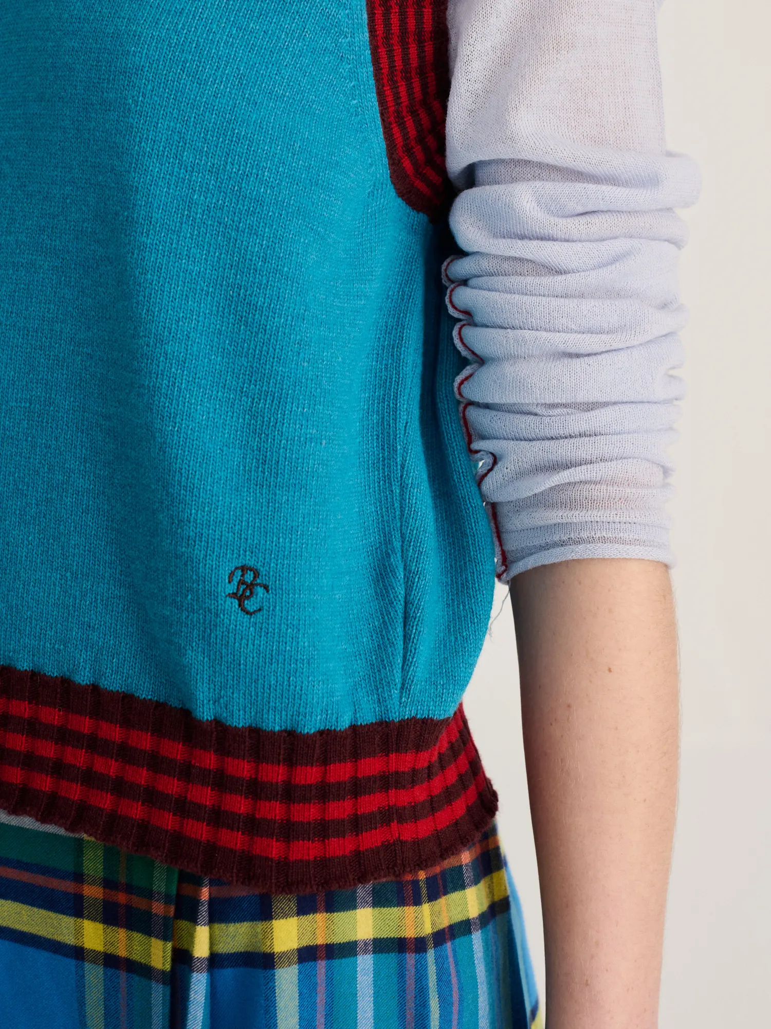 Bobo Choses All About Monsters strikvest bla uldblanding XS-XL