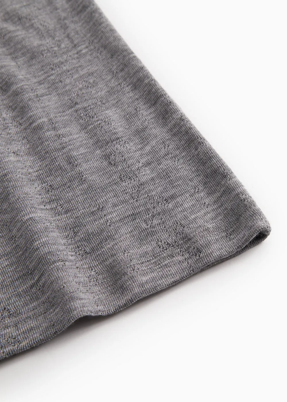 MarMar Tevo W undertrøje Grey Melange pointelle uld