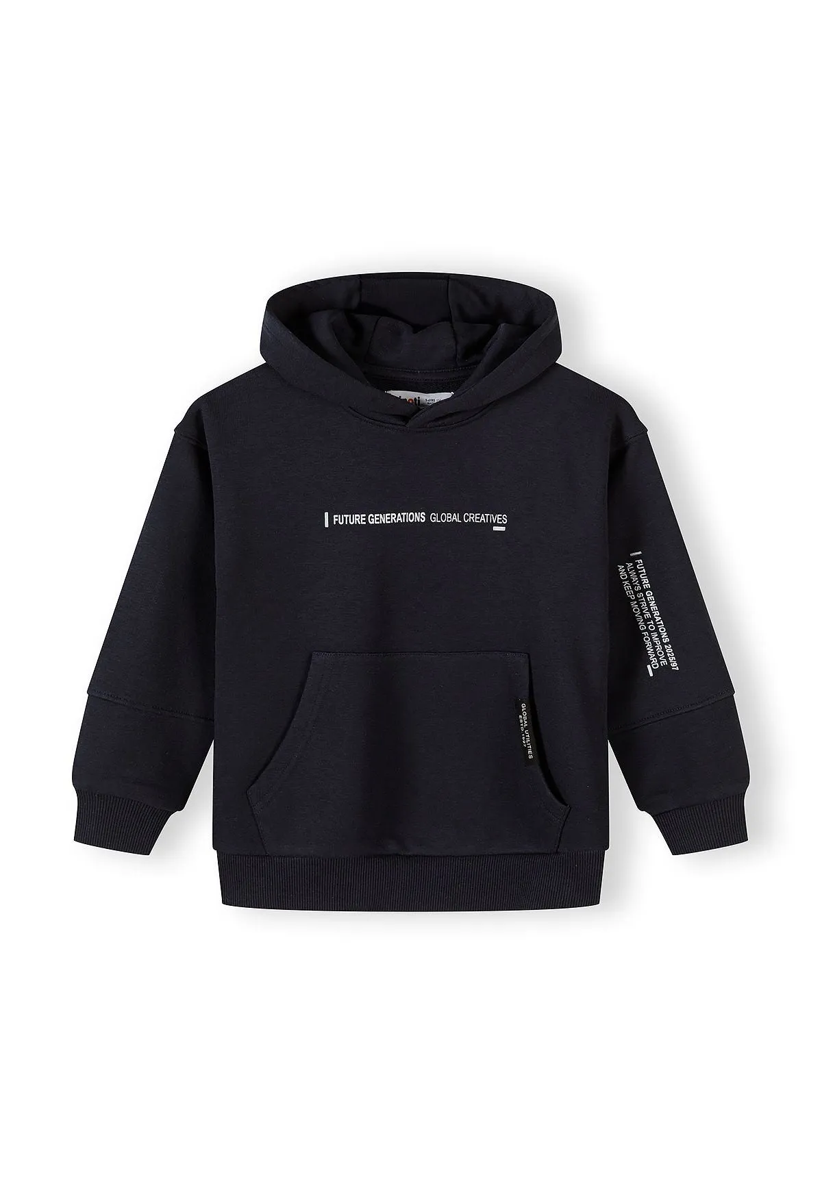 Minoti joggingdragt sort bomuld 104-172 hoodie