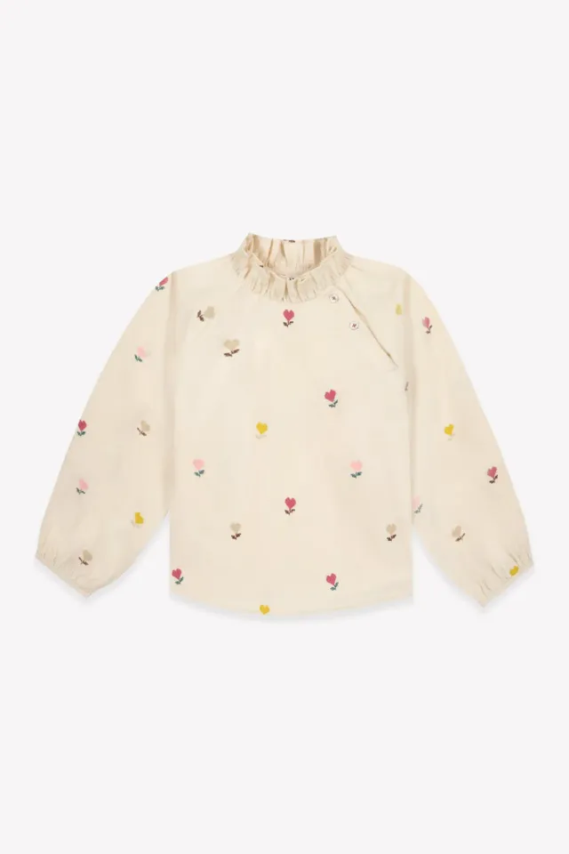 Bonton Pomette Cœur Flower bluse velour blomstret