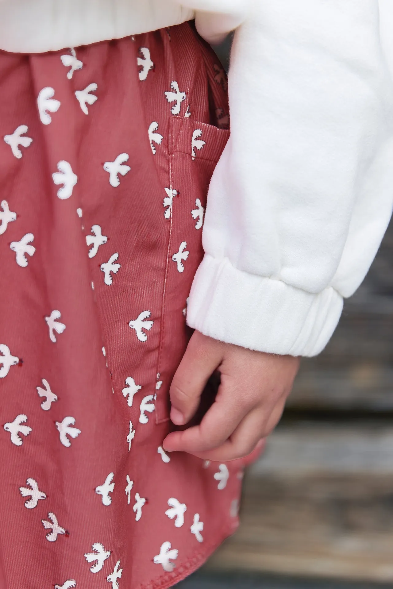 Bonton Ruche Little Birdy nederdel fløjl fugl