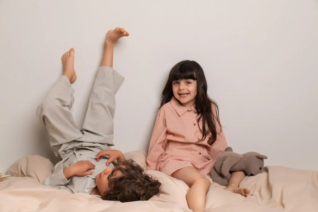 MarMar Pajama Set pyjamas Blue Stone Stripe øko