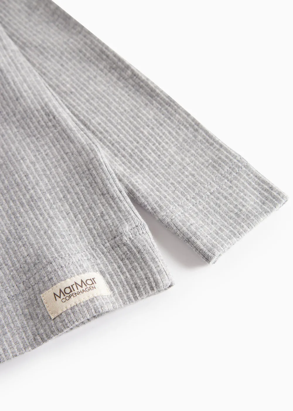 MarMar Plain Tee LS t-shirt Light Grey Melange modal