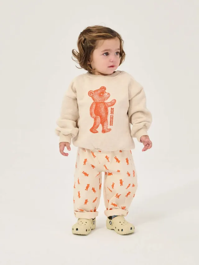 Bobo Choses Softpaw Monster denimbukser lyserød