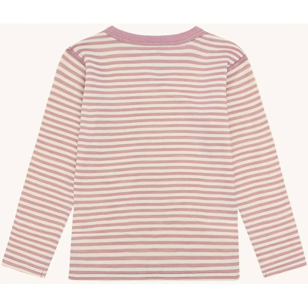 Hust & Claire HCAbba Silky langærmet bluse Heather uld
