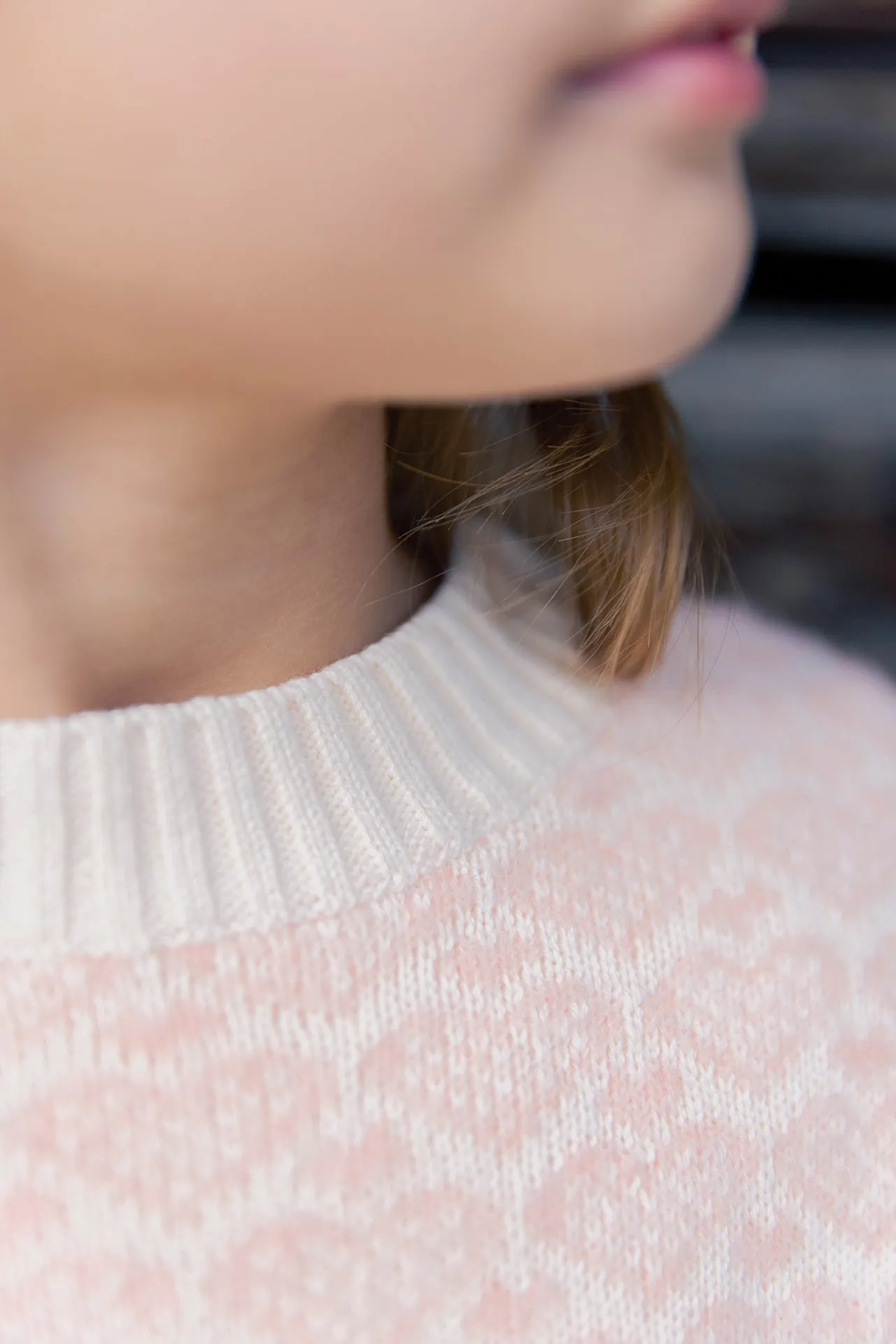 Bonton Lovely Ecru pullover med hjerter ecru