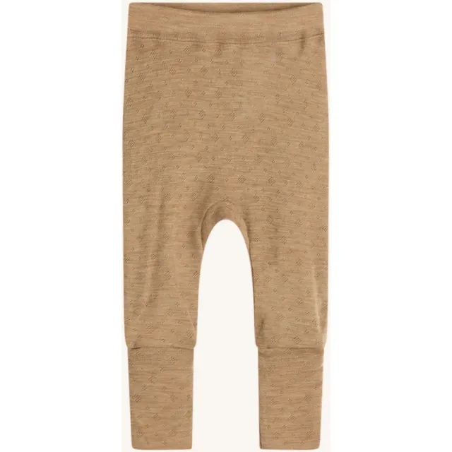Hust & Claire Gils Pointelle leggings Biscuit uld silke