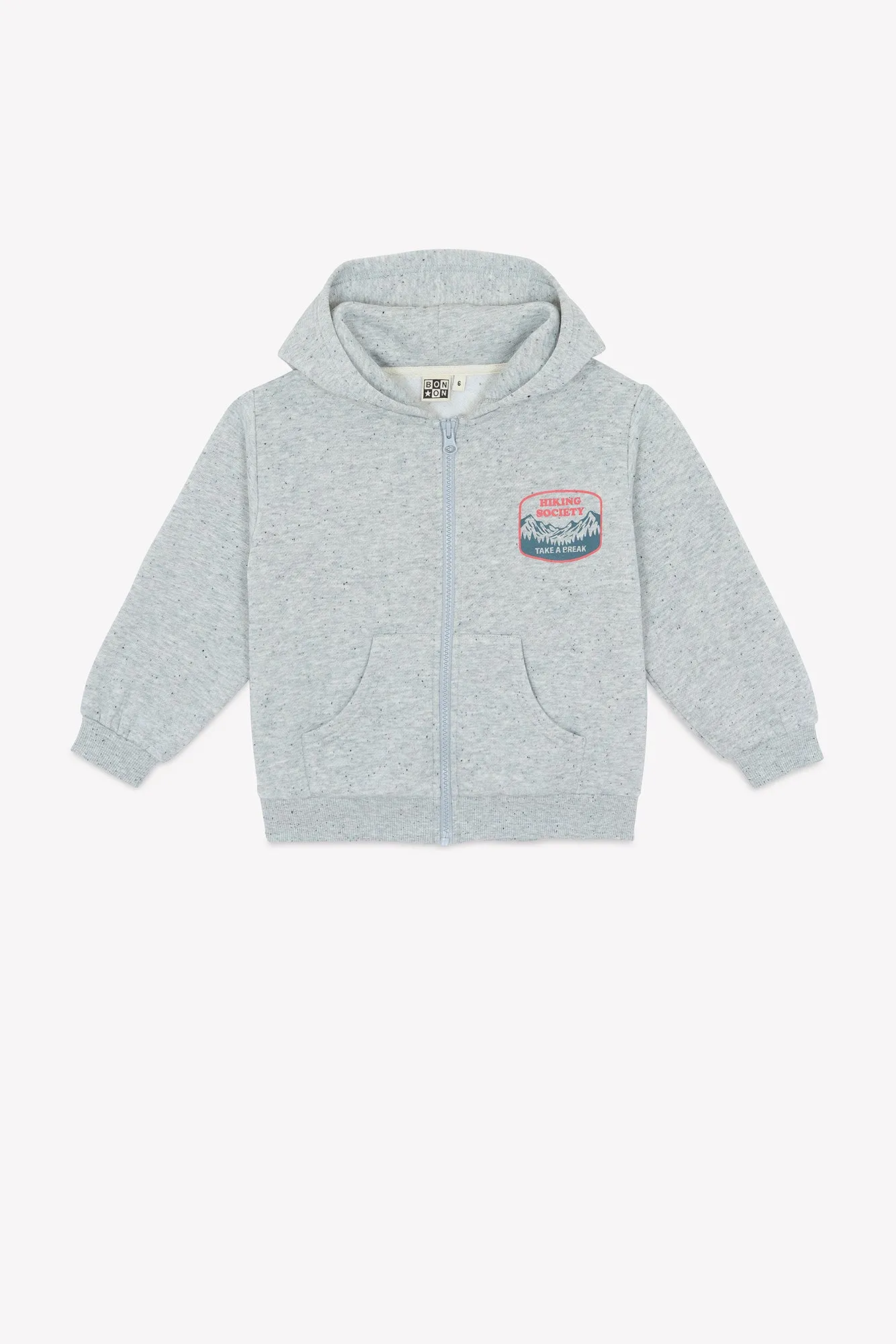 Bonton Lu sweatshirt grå lynlås 4-14A