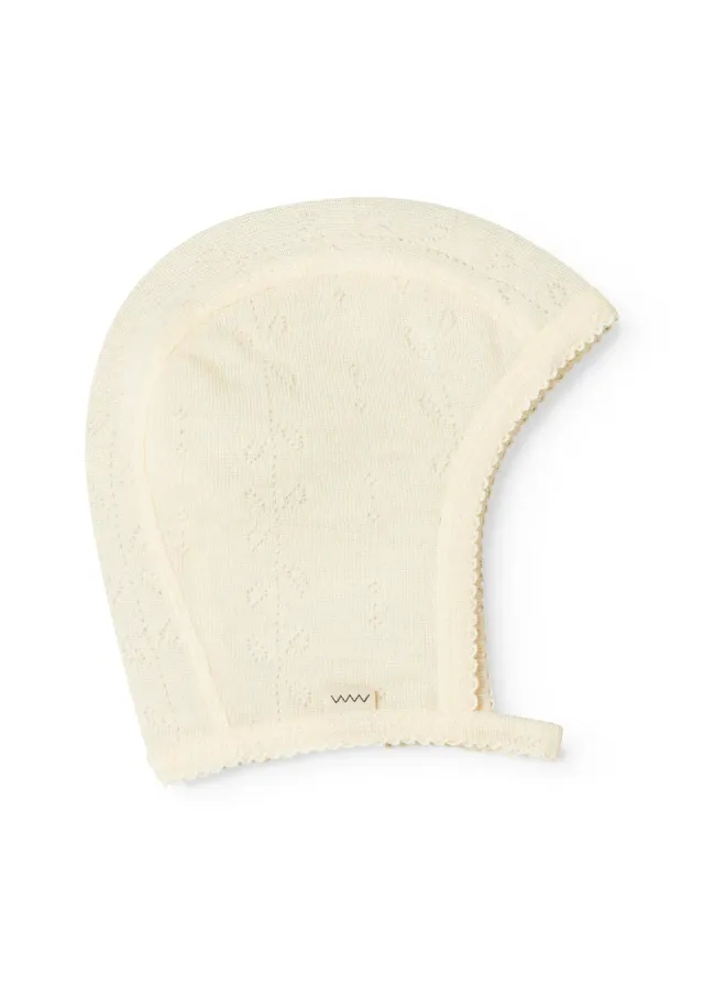 MarMar Copenhagen Hoody Uld Pointelle babyhue Natural uld
