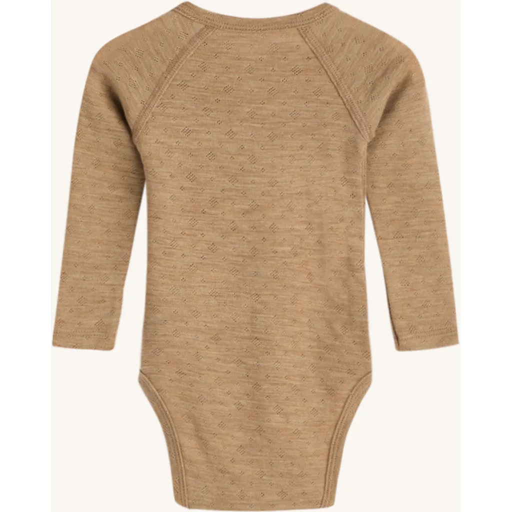 Hust & Claire HCBilli Pointelle body biscuit uld silke