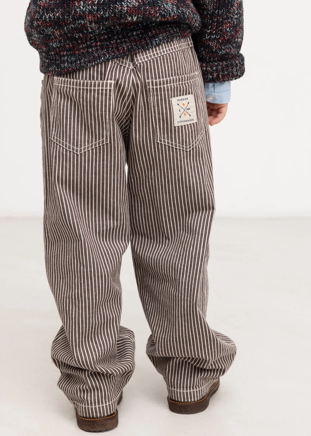 MarMar Copenhagen Pando bukser Dark Brownie Stripe denim