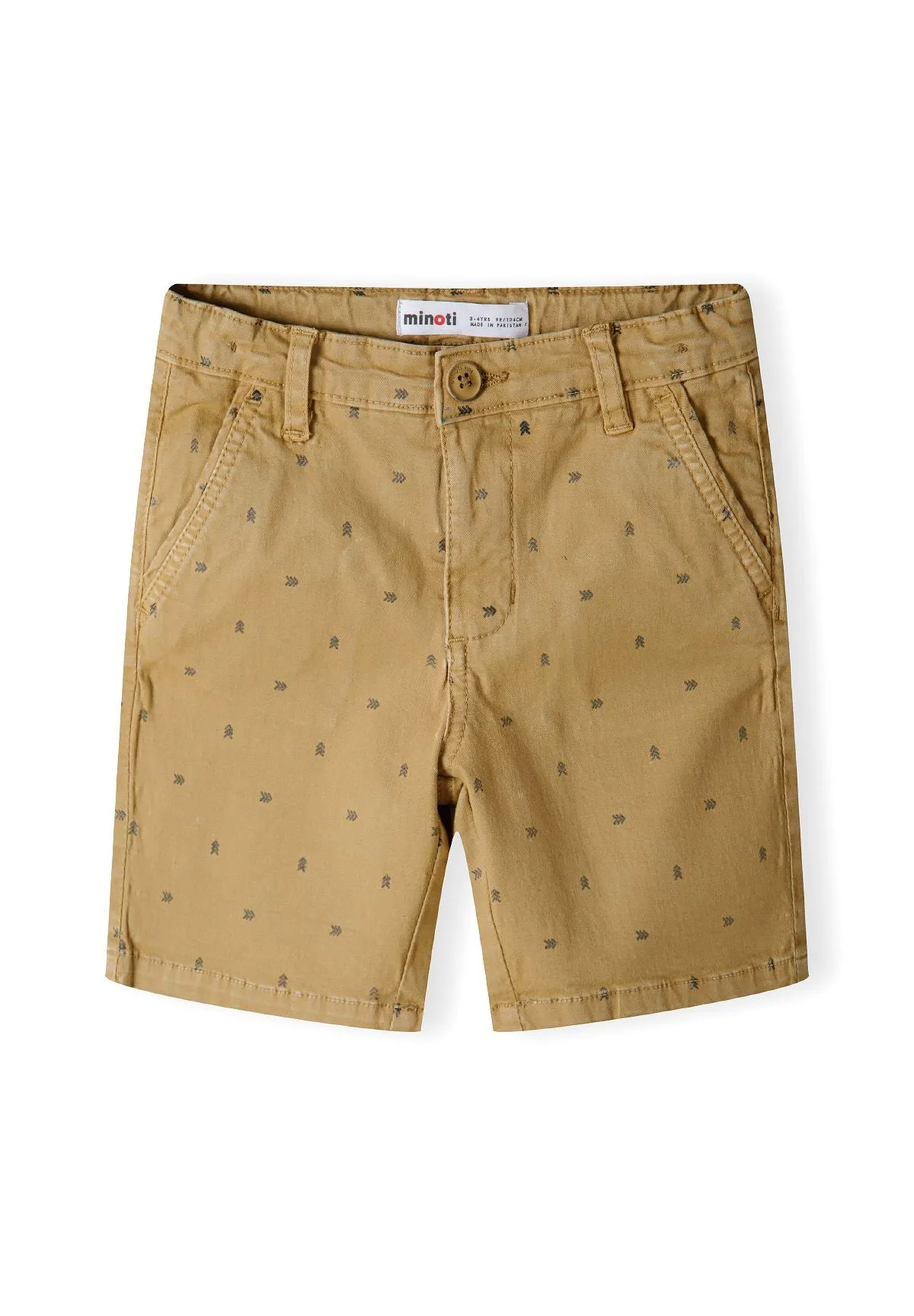 Minoti 40422 chinos shorts sand med print