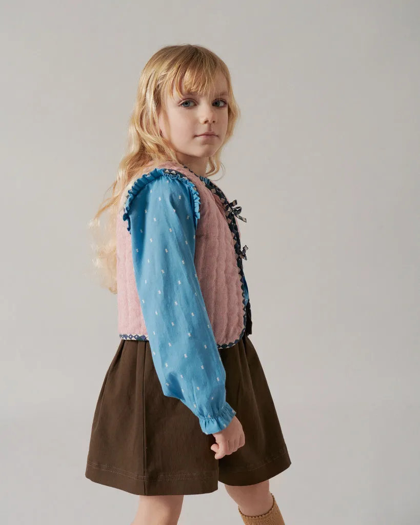 MarMar Takaia LS bluse Clear Blue Dobby
