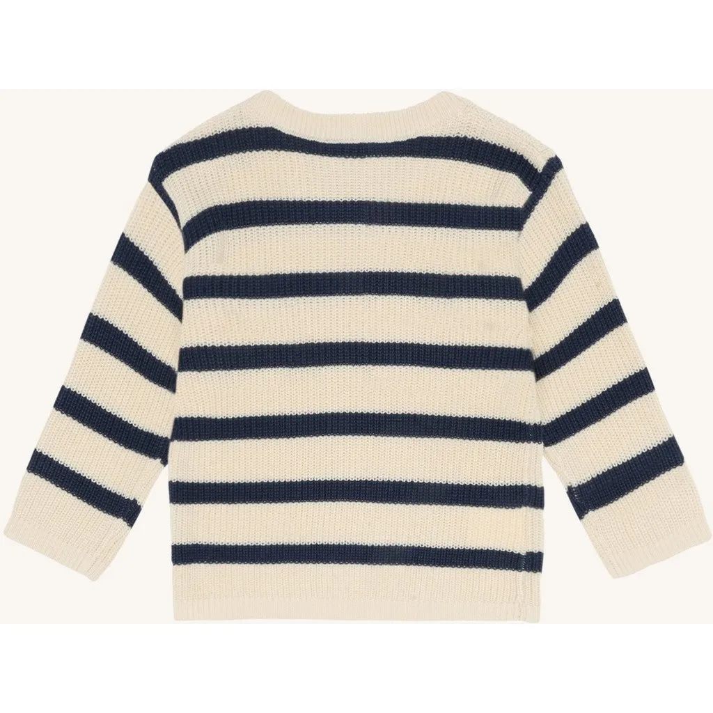 Hust & Claire HCPos Knit striktrøje Blues bambus