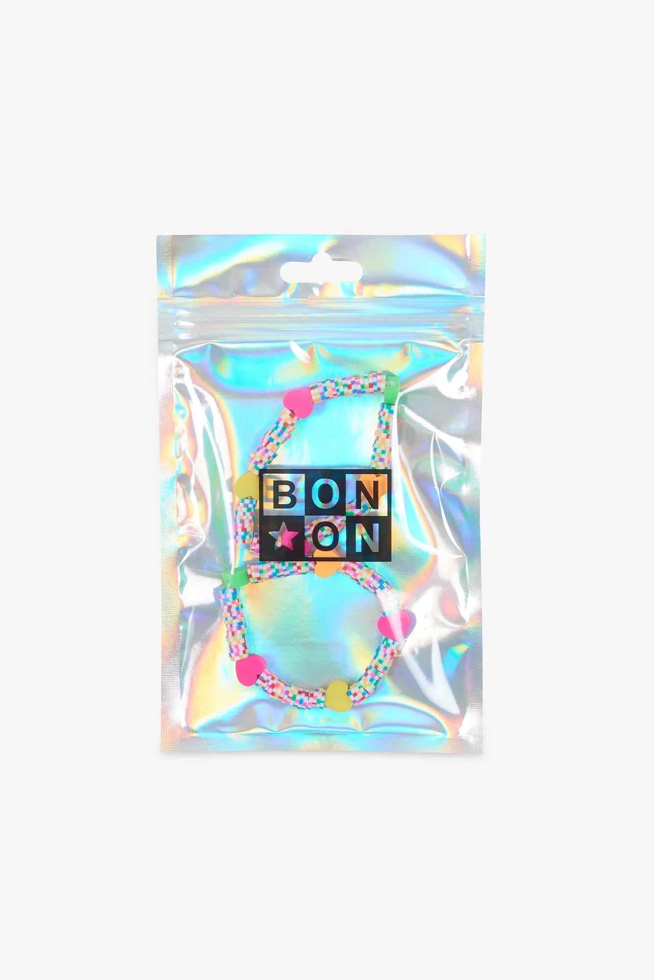 Bonton hjerte armbånd sæt 2-pak pastel