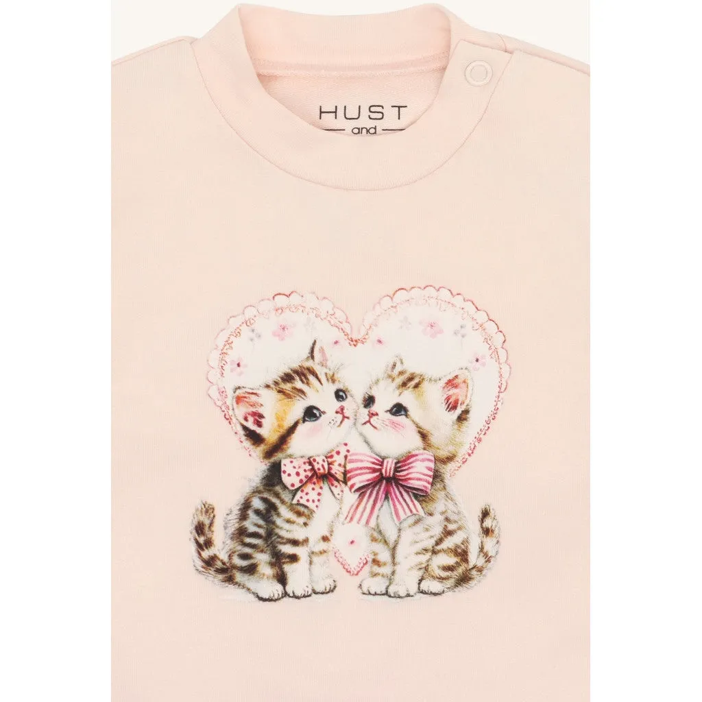 Hust & Claire HCSara Kitten Love sweatshirt quartz bomuld