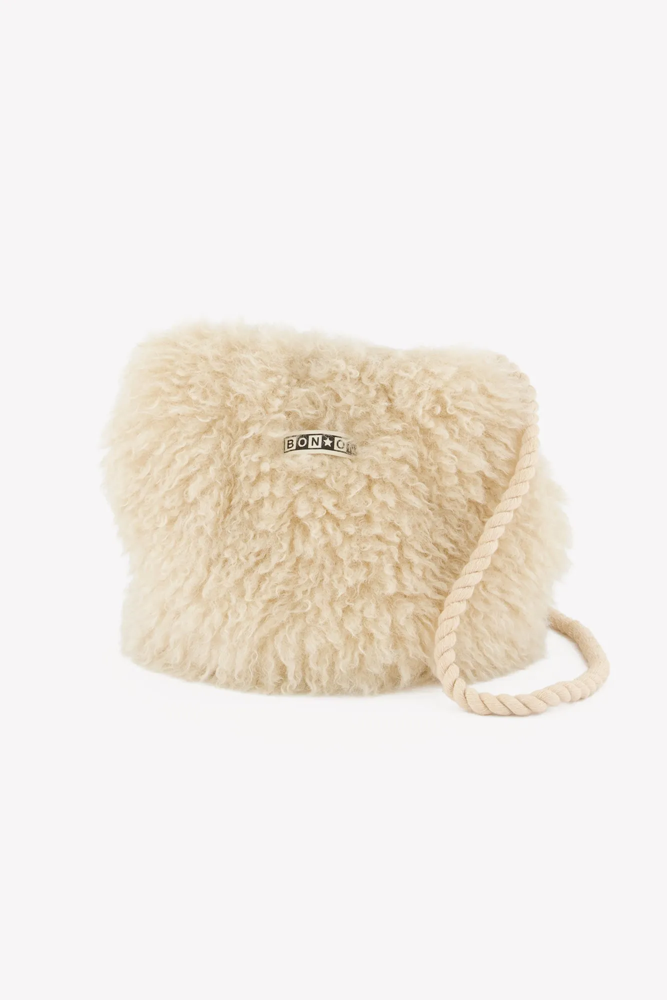 Bonton Pitou Milk Sherpa skuldertaske bamse