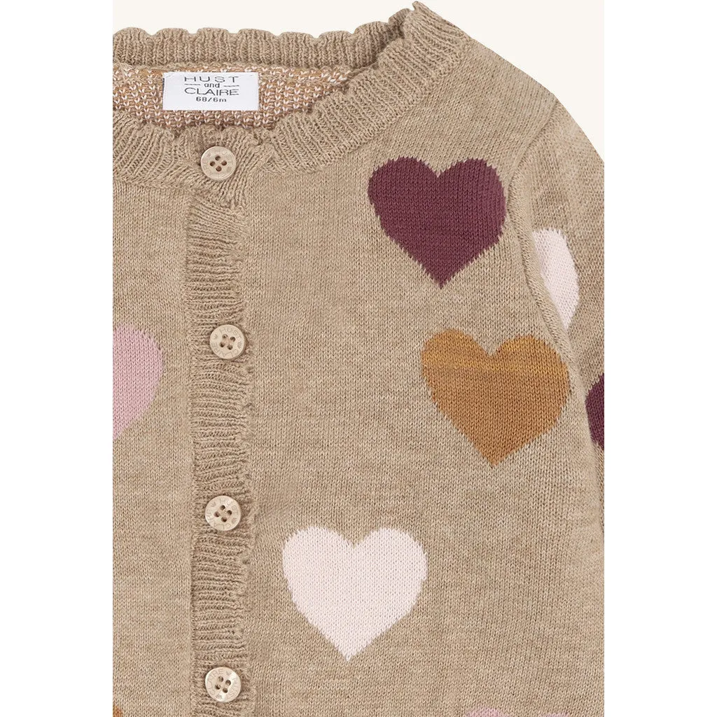 Hust & Claire Cilja Lovely cardigan Biscuit økologisk