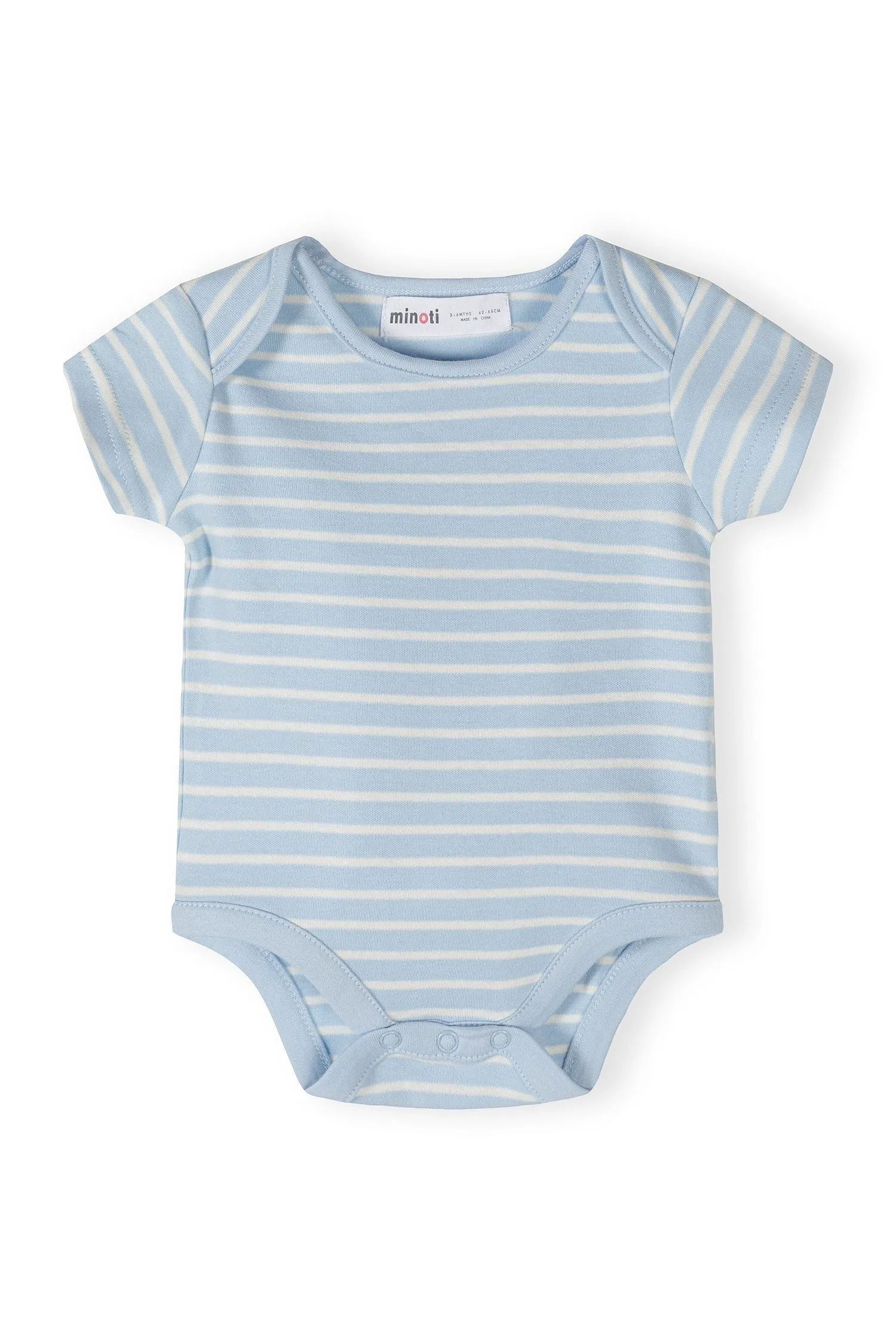 Minoti 44538 body 5-pak lyseblå bomuld til baby