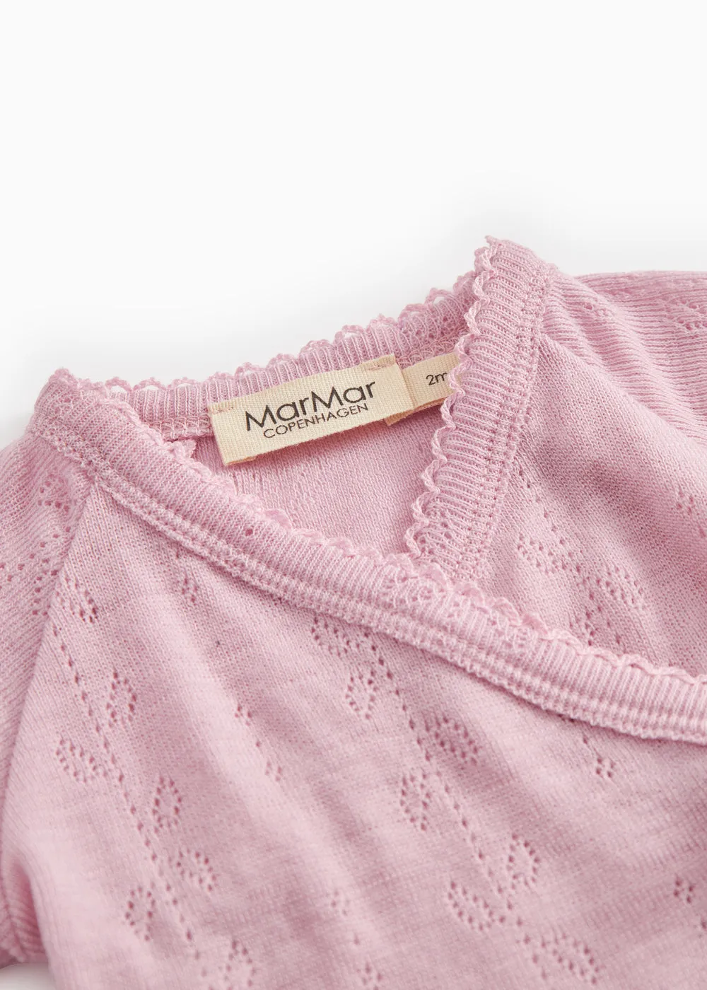 MarMar Tut Wrap LS slå-om bluse Soft Berry uld 0M-9M