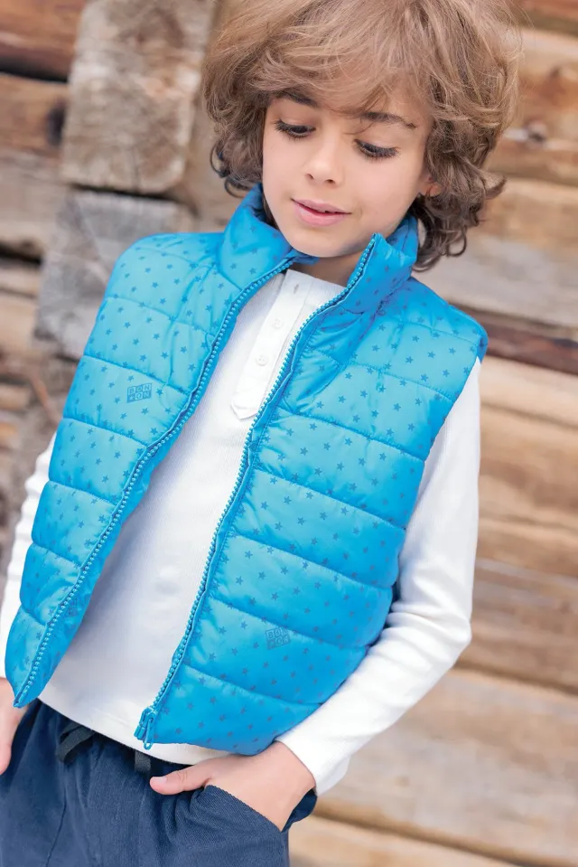 Bonton Nordic vest blå stjerner børn