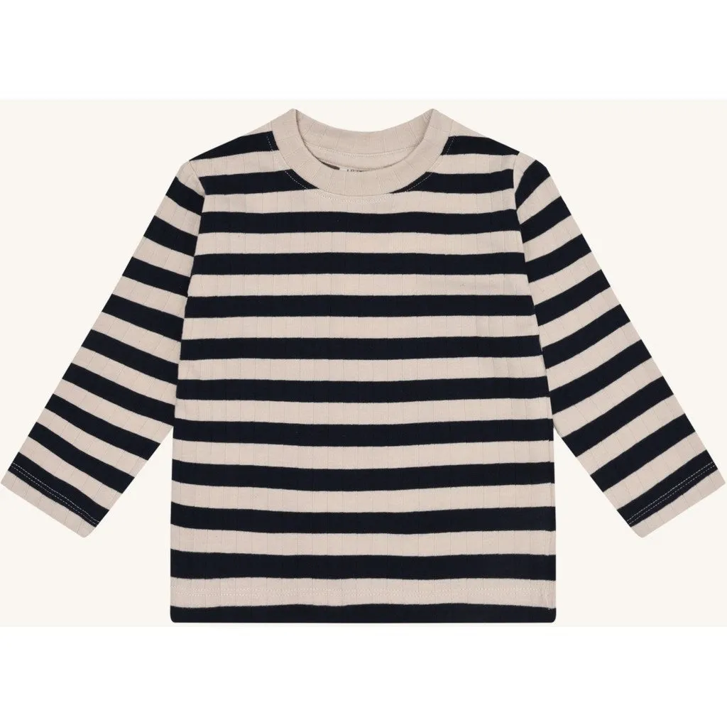 Hust & Claire HCAnton bluse More Navy langærmet økologisk