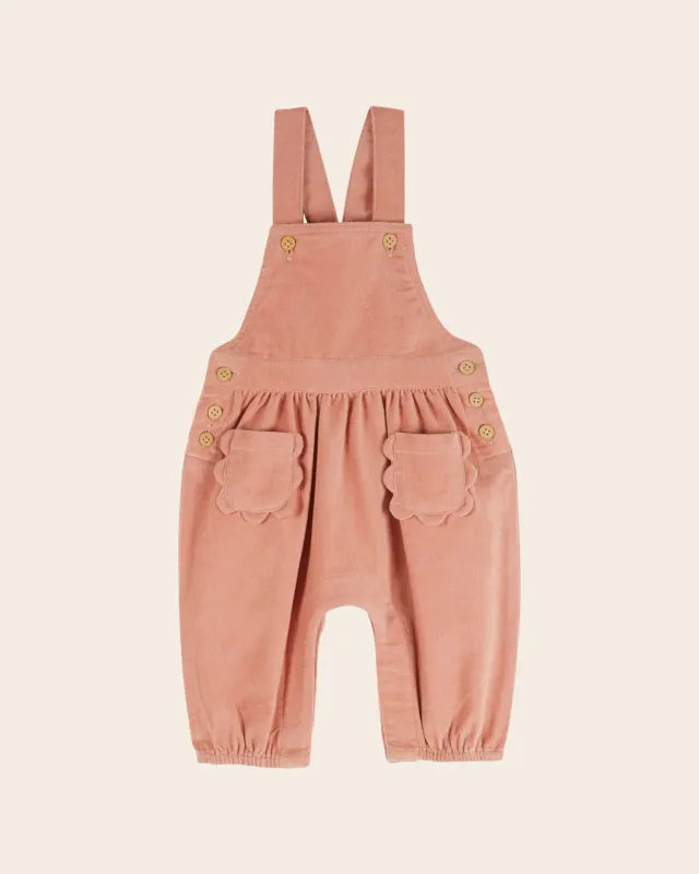 Emile et Ida Velours poches fleurs smækbukser rose bomuld