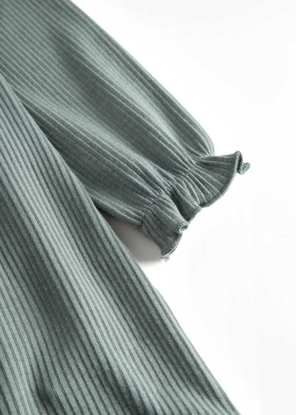 MarMar Dikte kjole Dusty Green ribstrik