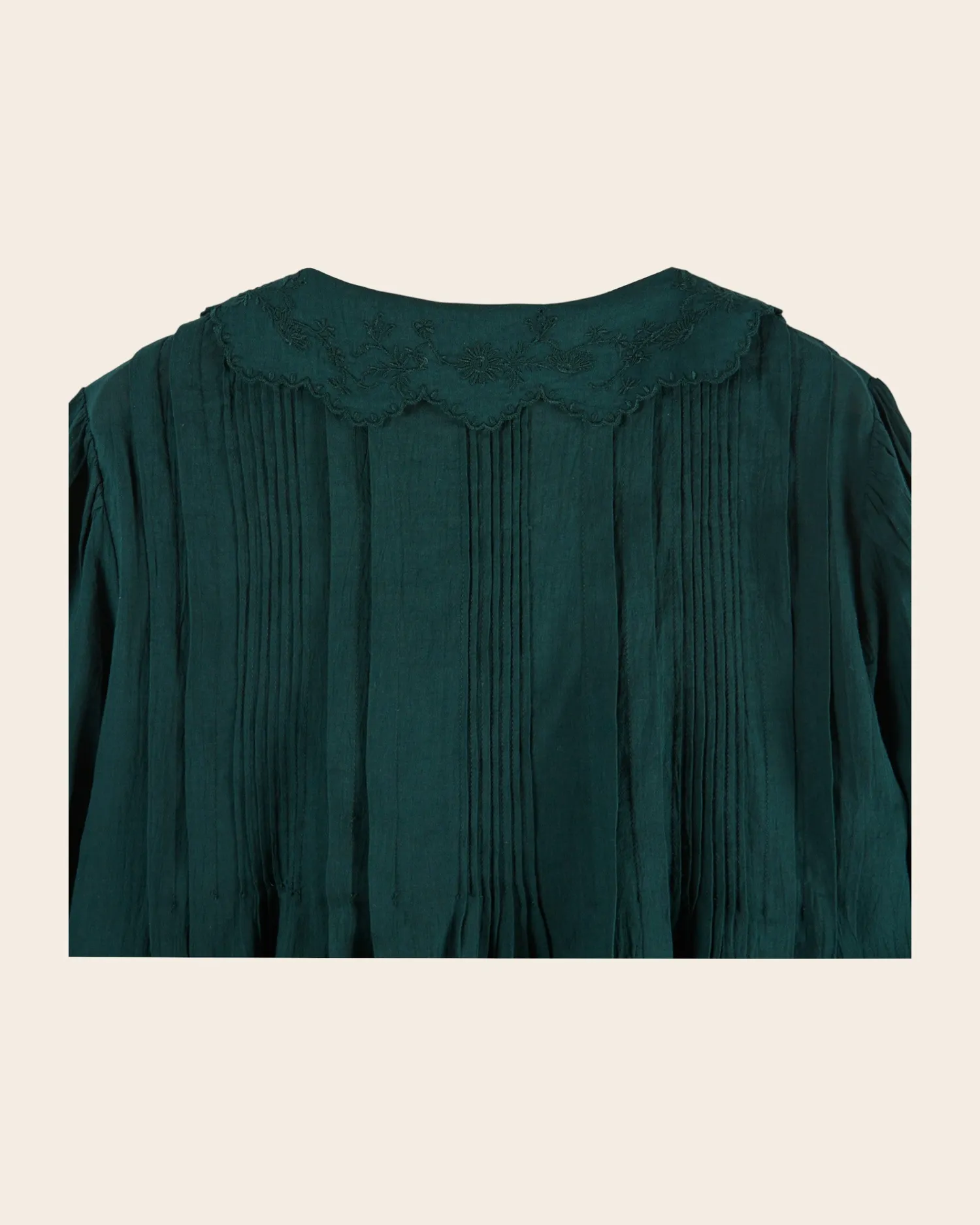 Emile et Ida Elisabeth bluse skovgrøn bomuld
