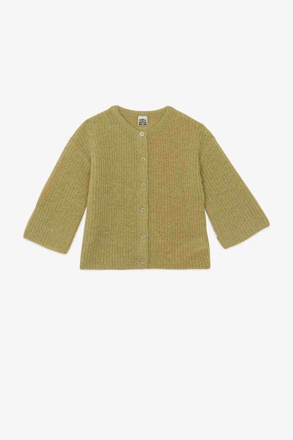 Bonton Lizbeth Vert Tige cardigan grøn rib