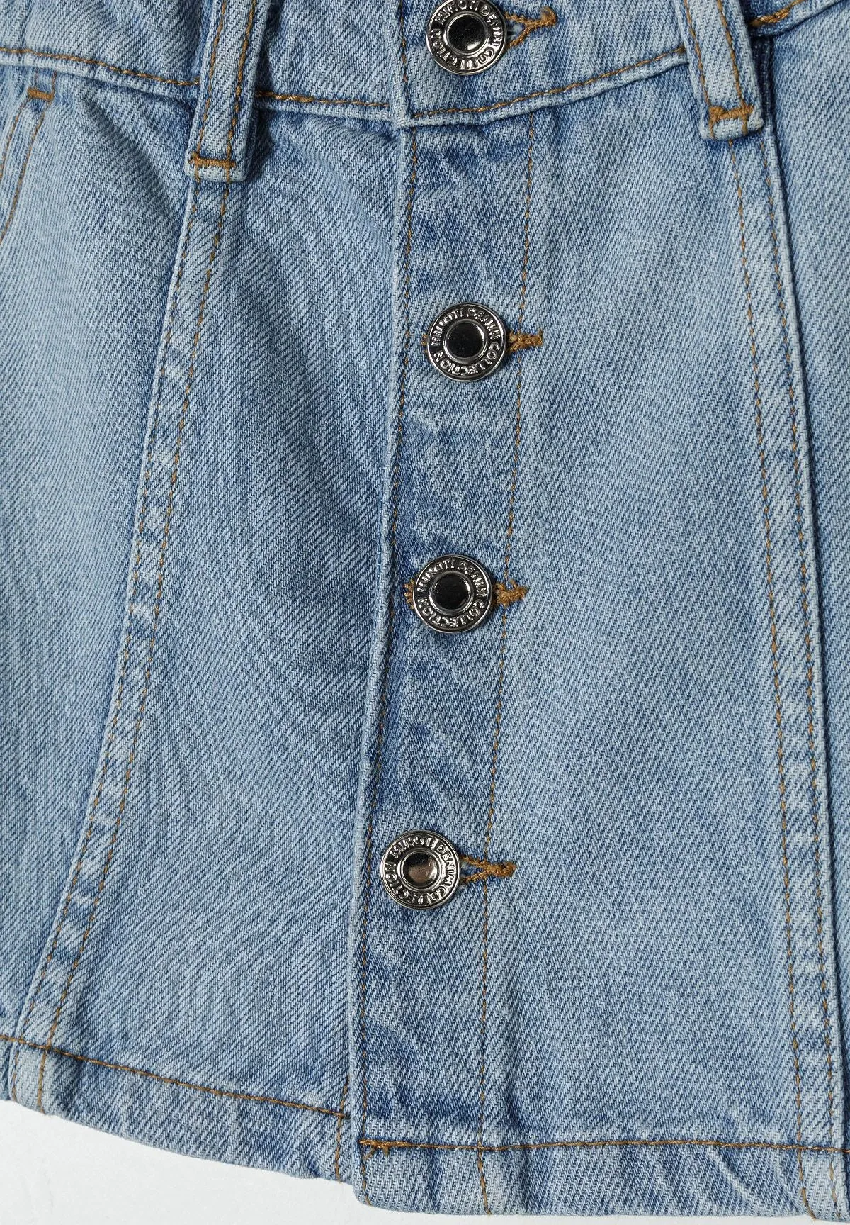 Minoti 42722 Denimnederdel til piger lyseblå