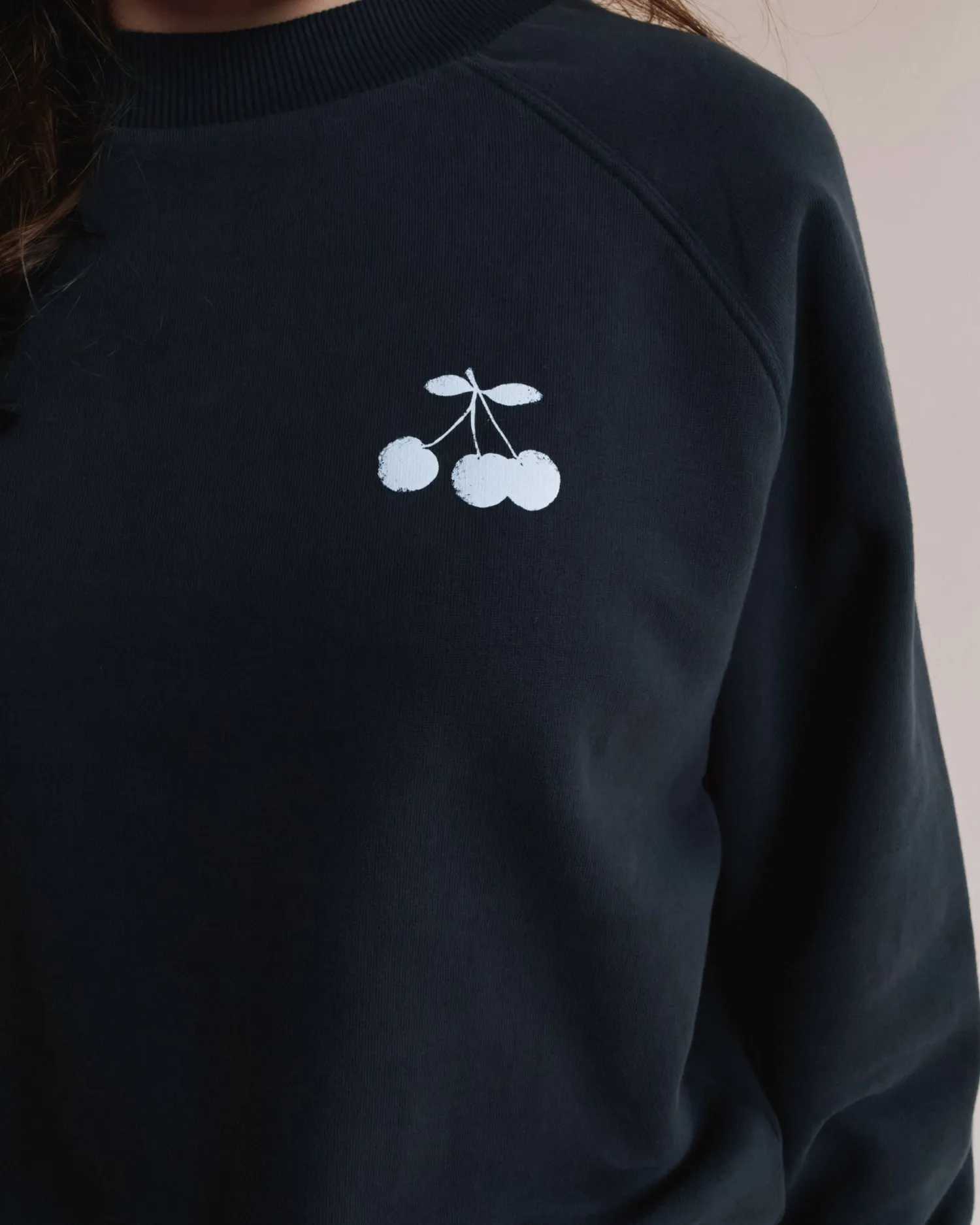 Emile et Ida Chérie cherry sweatshirt grå