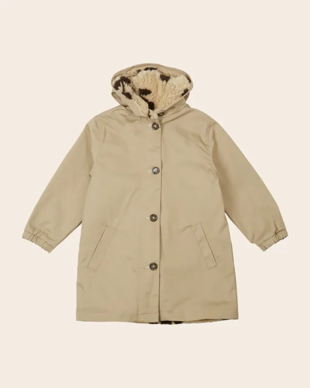 Emile et Ida parka pige beige teddyfoer æbler