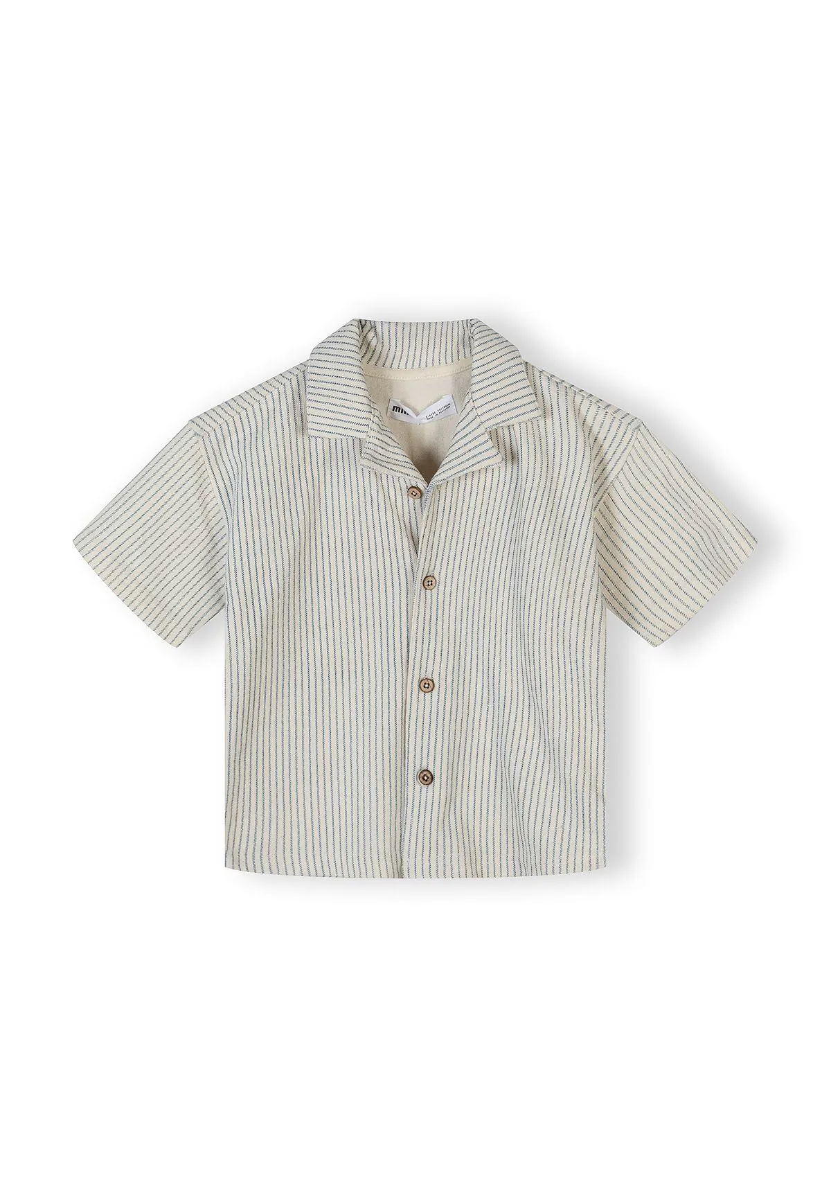 Minoti 44701 sæt baby drenge creme skjorte shorts