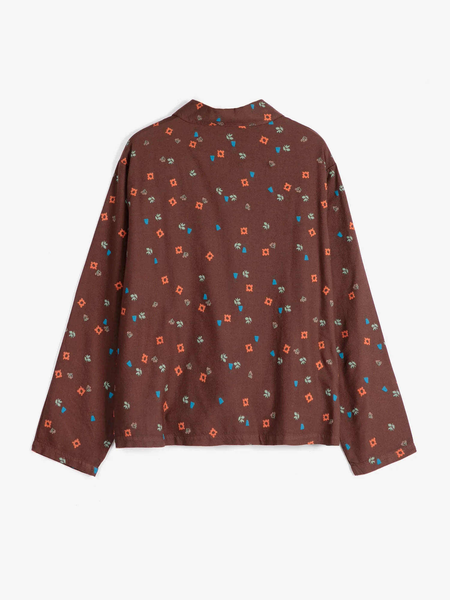 Bobo Choses Blossom fluid flannel nattøjssæt mørkebrun