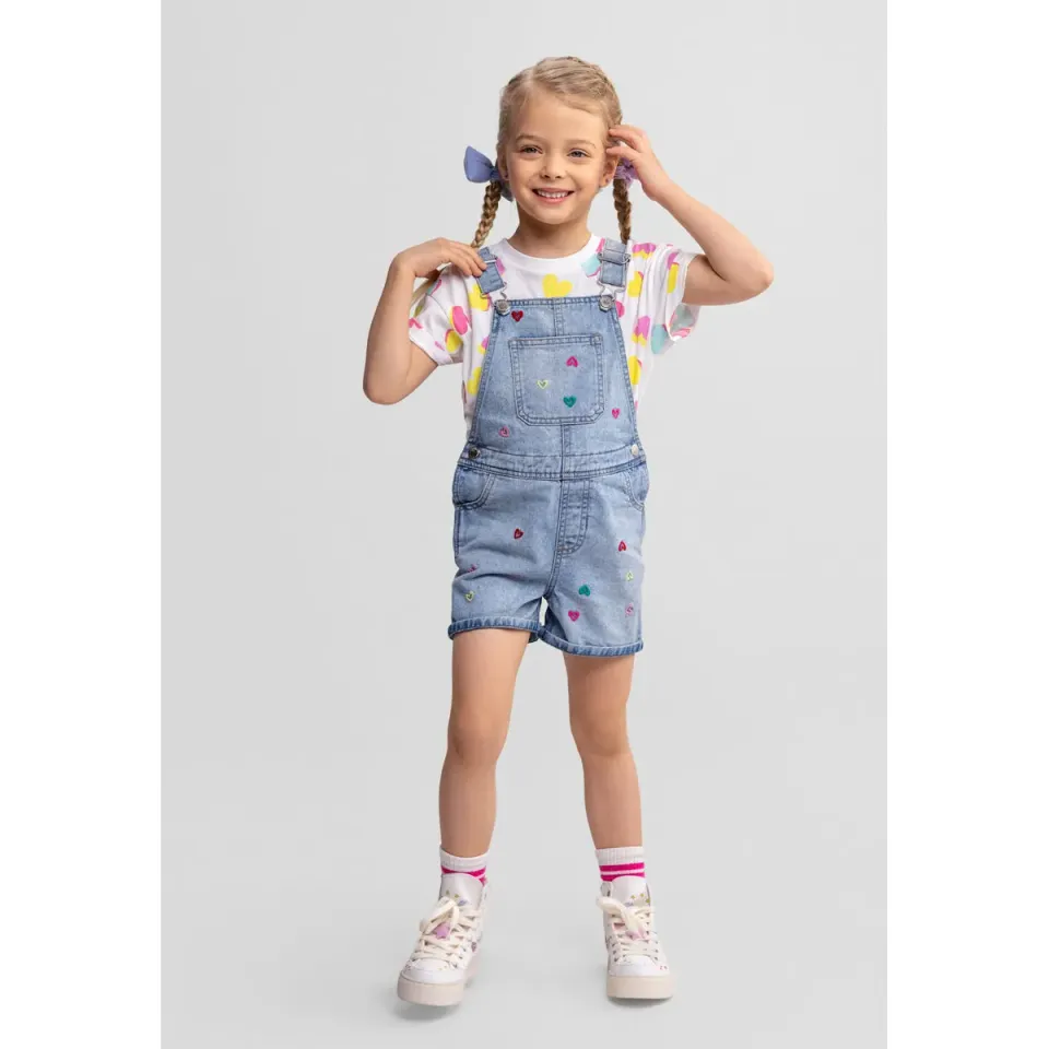 Minoti 44687 smækbukser pige lyseblå denim