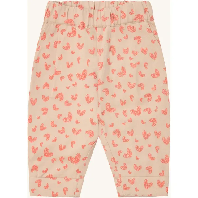 Hust & Claire Trine Fine twill Heart bukser Wild Coral hjerter