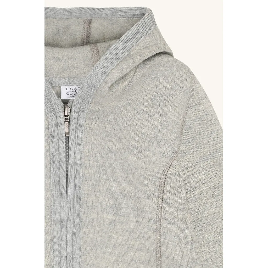 Hust & Claire Ebba uldjakke Light Grey Melange uld