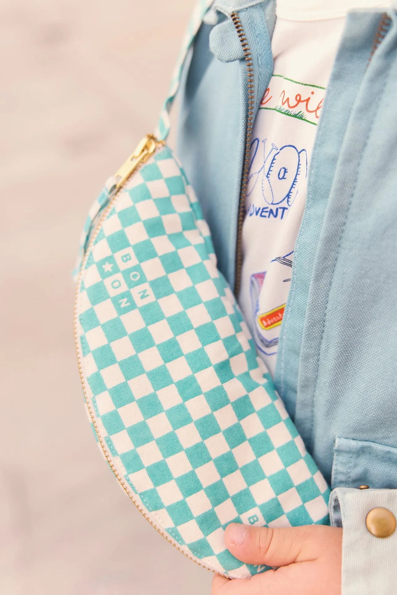 Bonton Damier Bleu Vintage bæltetaske ternet TU