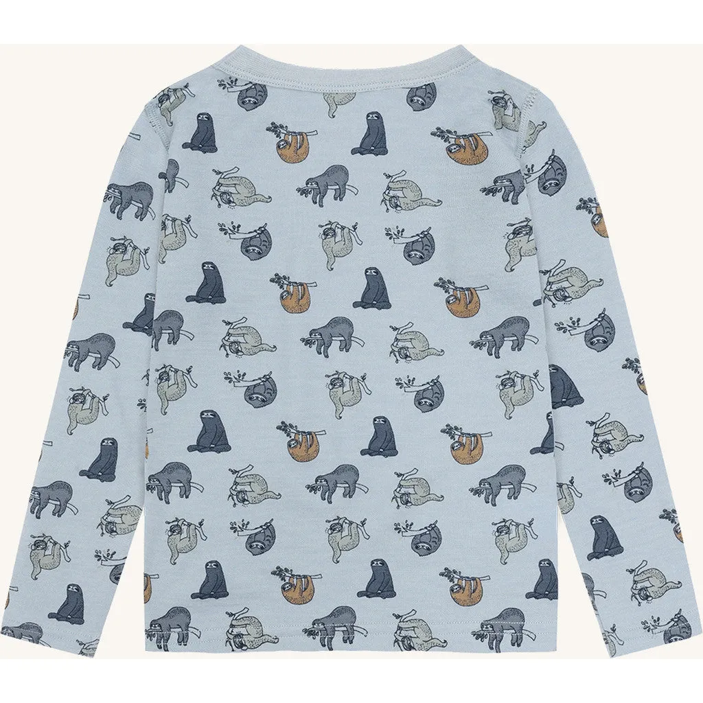 Hust & Claire HCAbba Lazy langærmet T-shirt Baby Blue uld